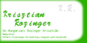 krisztian rozinger business card